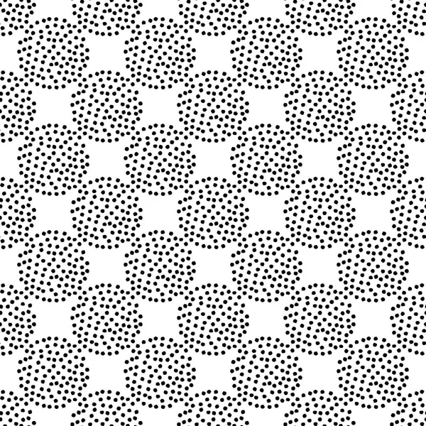 Polka Dot Seamless Modeli Ile Tarama Geometrik Arka Plan Doku — Stok Vektör