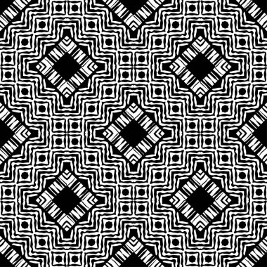 Etnik boho kusursuz desen. Dantelli. Kumaş üzerine nakış. Yama dokusu. Dokuma. Geleneksel süs. Kabile düzeni. Halk motifi. Web tasarımı veya yazdırma için vektör illüstrasyonu.