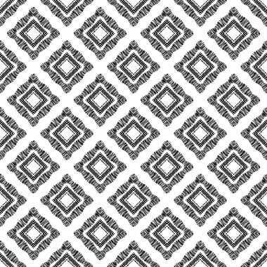 Etnik boho kusursuz desen. Dantelli. Kumaş üzerine nakış. Yama dokusu. Dokuma. Geleneksel süs. Kabile düzeni. Halk motifi. Web tasarımı veya yazdırma için vektör illüstrasyonu.