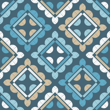 Etnik boho kusursuz desen. Dantelli. Kumaş üzerine nakış. Yama dokusu. Dokuma. Geleneksel süs. Kabile düzeni. Halk motifi. Web tasarımı veya yazdırma için vektör illüstrasyonu.