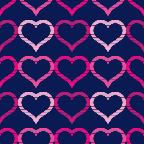 Nahtloses Muster Mit Dekorativen Herzen Valentinstag Illustration Für Webdesign Oder — Stockvektor