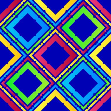 Renkli çizgileri olan kusursuz bir desen. Canlı gradyanlı yaratıcı tasarım. Web tasarımı veya yazdırma için vektör illüstrasyonu.