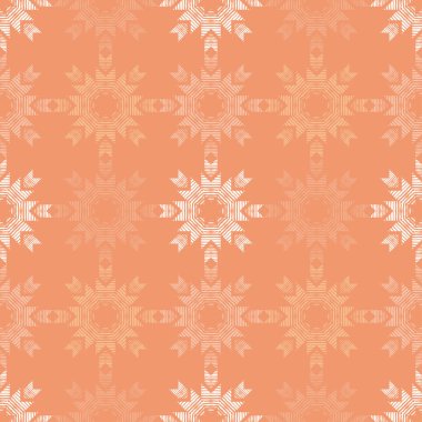 Dekoratif Kar Taneleri ve Yıldızlarla kusursuz desen. Web tasarımı veya yazdırma için vektör illüstrasyonu.