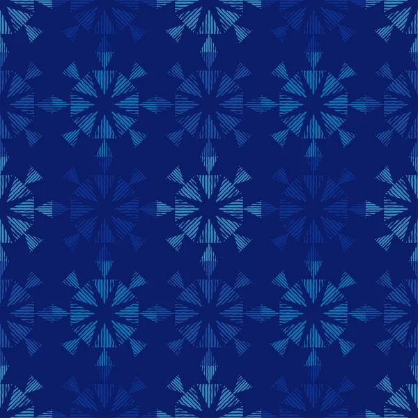 Seamless Pattern Decorative Snowflakes Stars Vector Illustration Web Design Print — 스톡 벡터
