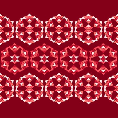 Etnik boho kusursuz desen. Dantelli. Kumaş üzerine nakış. Yama dokusu. Dokuma. Geleneksel süs. Kabile düzeni. Halk motifi. Web tasarımı veya yazdırma için vektör illüstrasyonu.