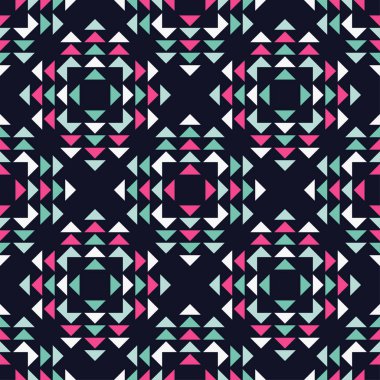 Etnik boho kusursuz desen. Dantelli. Kumaş üzerine nakış. Yama dokusu. Dokuma. Geleneksel süs. Kabile düzeni. Halk motifi. Web tasarımı veya yazdırma için vektör illüstrasyonu.