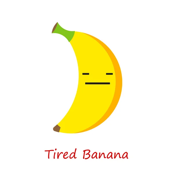 Banner Emociones Plátano Bonita Caricatura Ilustración Vectorial Para Diseño Web — Archivo Imágenes Vectoriales