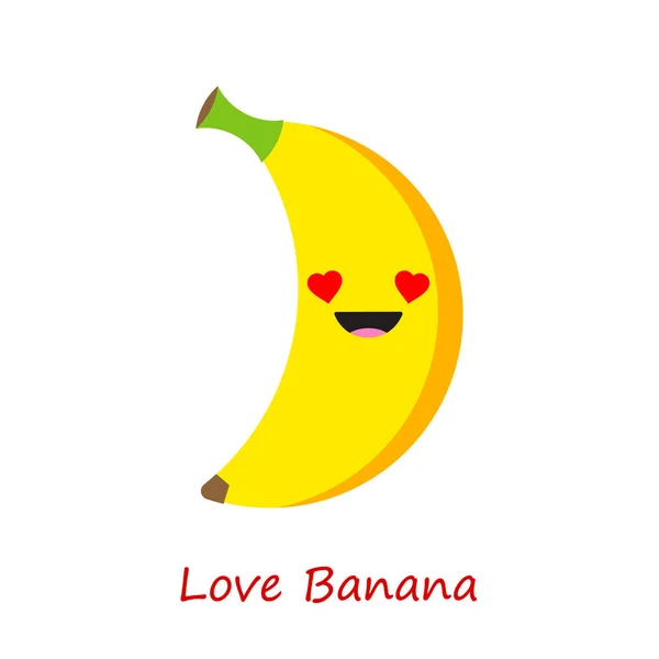 Banner Emociones Plátano Bonita Caricatura Ilustración Vectorial Para Diseño Web — Vector de stock