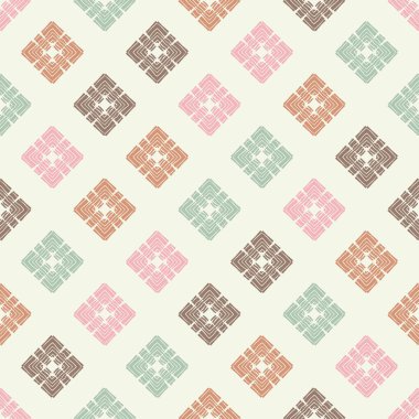 Etnik boho kusursuz desen. Dantelli. Kumaş üzerine nakış. Yama dokusu. Dokuma. Geleneksel süs. Kabile düzeni. Halk motifi. Web tasarımı veya yazdırma için vektör illüstrasyonu.