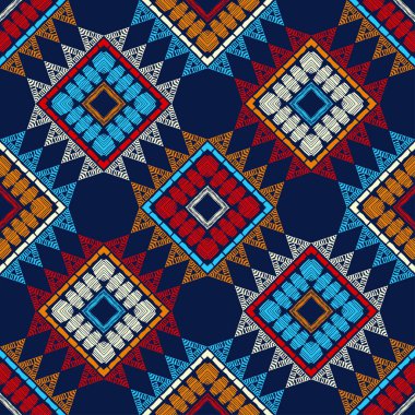 Etnik boho süsü. Kusursuz desen. Kabile motifi. Web tasarımı veya yazdırma için vektör illüstrasyonu.