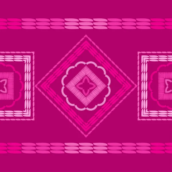 Ethnic Boho Ornament Seamless Pattern Tribal Motif Vector Illustration Web — Stock Vector