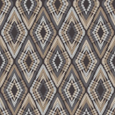 Etnik boho süsü. Kusursuz desen. Kabile motifi. Web tasarımı veya yazdırma için vektör illüstrasyonu.