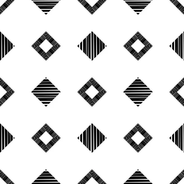 Black White Design Ethnic Boho Ornament Seamless Pattern Tribal Motif — Stock Vector