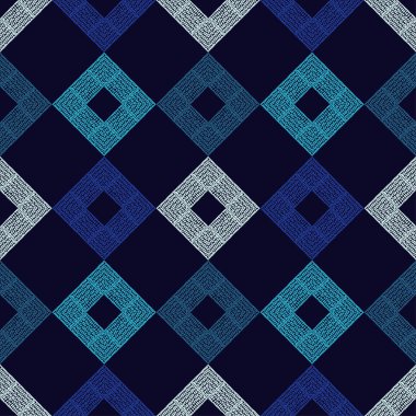 Noktalardan geometrik şekiller. Etnik boho süsü. Kusursuz desen. Kabile motifi. Web tasarımı veya yazdırma için vektör illüstrasyonu.