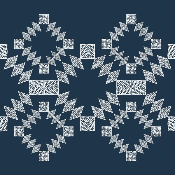 Geometrische Vormen Van Punten Etnische Boho Ornament Naadloos Patroon Stammotief — Stockvector