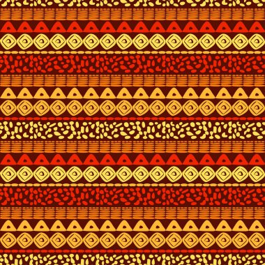 Afrika süsü. Kusursuz desen. Kabile motifi. Web tasarımı veya yazdırma için vektör illüstrasyonu.