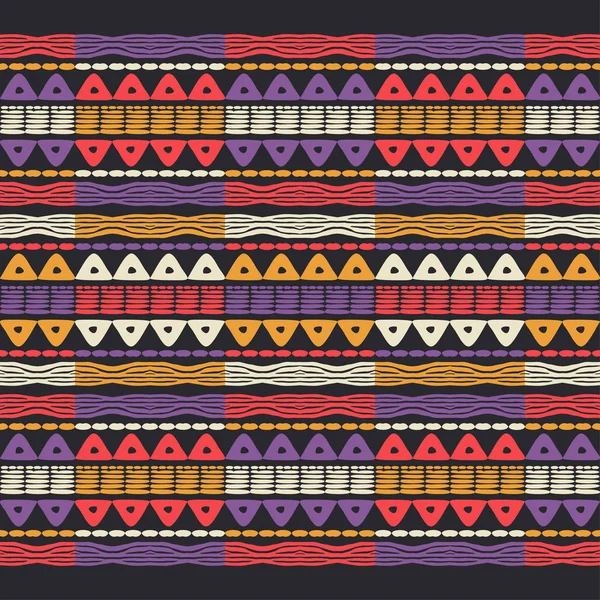 Afrikanisches Ornament Nahtloses Muster Stammesmotiv Vektor Illustration Für Webdesign Oder — Stockvektor