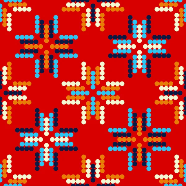 Geometrische Vormen Van Punten Polka Stippen Ornament Naadloos Patroon Vector — Stockvector