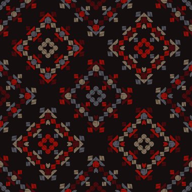 Yumurtadan çıkma şekilleri. Etnik boho süsü. Kusursuz desen. Kabile motifi. Web tasarımı veya yazdırma için vektör illüstrasyonu.