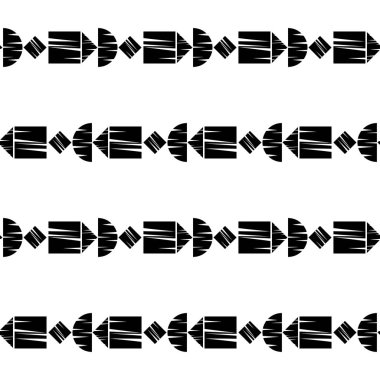 Yumurtadan çıkma şekilleri. Etnik boho süsü. Kusursuz desen. Kabile motifi. Web tasarımı veya yazdırma için vektör illüstrasyonu.