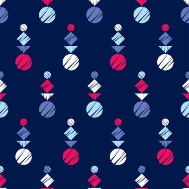 Yumurtadan çıkma şekilleri. Etnik boho süsü. Kusursuz desen. Kabile motifi. Web tasarımı veya yazdırma için vektör illüstrasyonu.