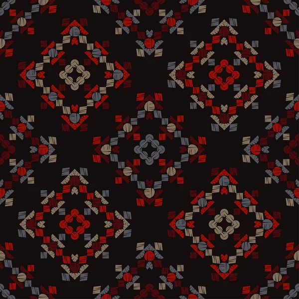 Σχήματα Εκκόλαψη Εθνικό Στολίδι Boho Απρόσκοπτο Μοτίβο Φυλετικό Μοτίβο Εικονογράφηση — Διανυσματικό Αρχείο