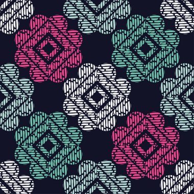 Puantiyeli süs. Kapak. Kusursuz desen. Web tasarımı veya yazdırma için vektör illüstrasyonu.