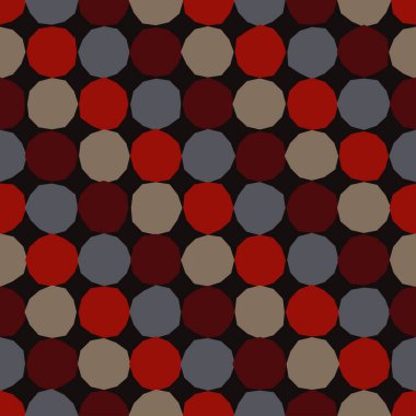 Olaysız daireler. Puantiyeli süs. Kusursuz desen. Web tasarımı veya yazdırma için vektör illüstrasyonu.