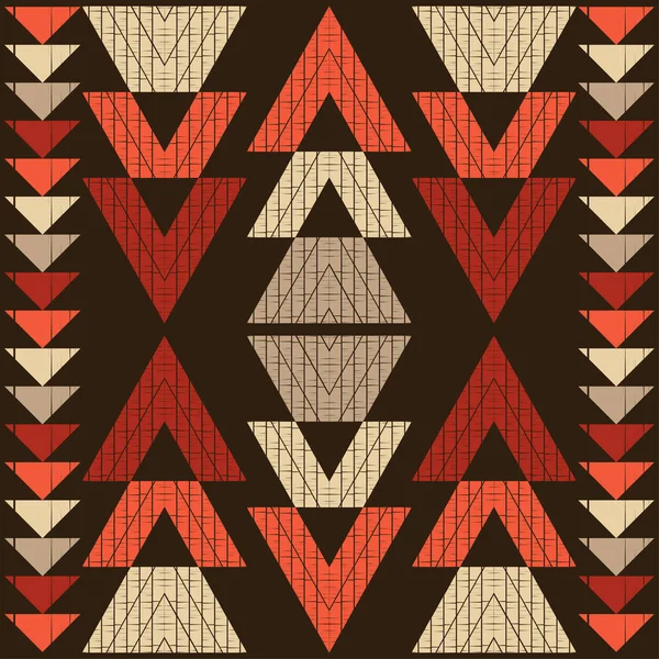 Azteekse Elementen Etnische Boho Ornament Naadloos Patroon Stammotief Vector Illustratie — Stockvector