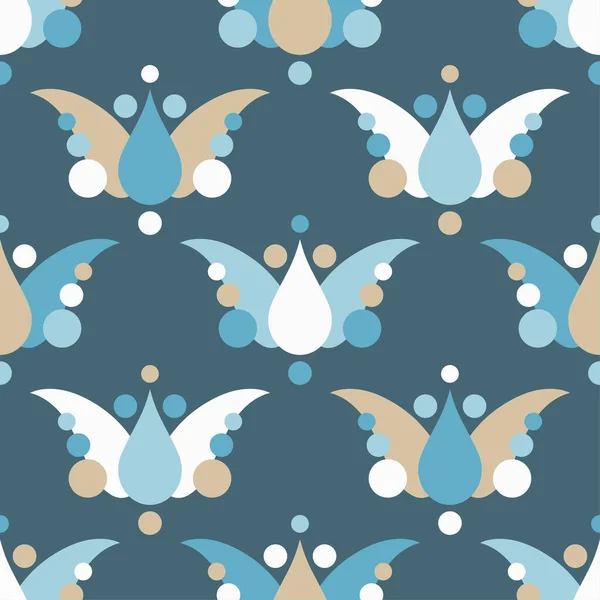 Ornamento Paisley Fiori Polka Dots Ikat Ornamento Tradizionale Illustrazione Vettoriale — Vettoriale Stock