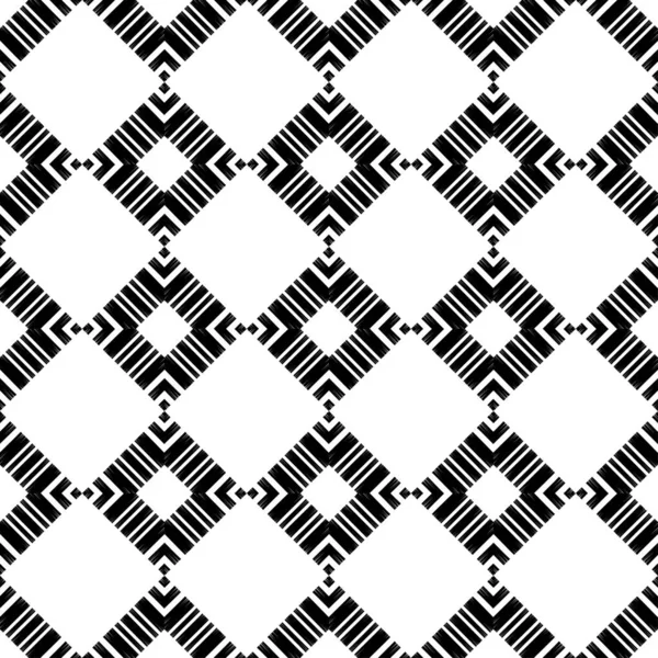 Ethnic Boho Ornament Hatch Seamless Pattern Tribal Motif Vector Illustration — Stock Vector