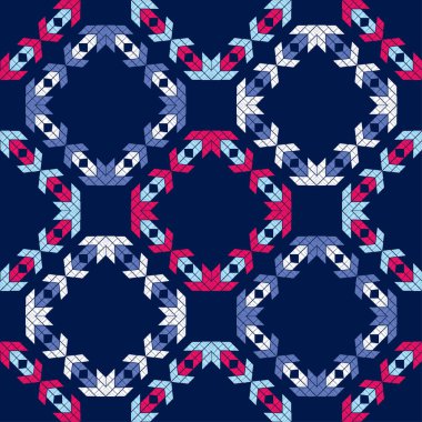 Aztek elementleri. Etnik boho süsü. Kapak. Kusursuz desen. Kabile motifi. Web tasarımı veya yazdırma için vektör illüstrasyonu.