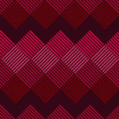 Üçgenlerin ve karelerin dizaynı. Etnik boho süsü. Kusursuz desen. Kabile motifi. Web tasarımı veya yazdırma için vektör illüstrasyonu. 