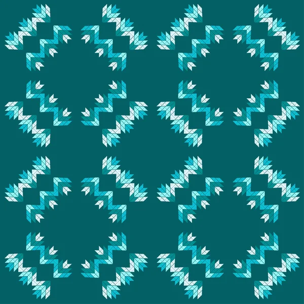 Aztec Elements Ethnic Boho Ornament Seamless Pattern Tribal Motif Vector — 스톡 벡터