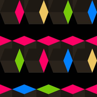 Siyah küpler. 3D modellik. Minimalizm. Siyah arka planda izole edilmiş. Web tasarımı veya yazdırma için vektör illüstrasyonu.