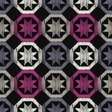 Çizilmiş yıldızlarla kusursuz bir arkaplan. Kapak. Gece gökyüzü. Web tasarımı veya yazdırma için vektör illüstrasyonu.