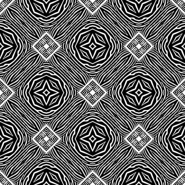 Zebra çizgileri olan kusursuz bir arka plan. Siyah beyaz tasarım. Afrika hayvanları. Web tasarımı veya yazdırma için vektör illüstrasyonu.