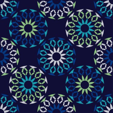 Elle kumandalı tasarım. Etnik boho süsü. Kusursuz bir geçmişi var. Kabile motifi. Web tasarımı veya yazdırma için vektör illüstrasyonu.