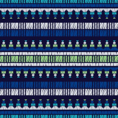 Elle kumandalı tasarım. Etnik boho süsü. Kusursuz bir geçmişi var. Kabile motifi. Web tasarımı veya yazdırma için vektör illüstrasyonu.