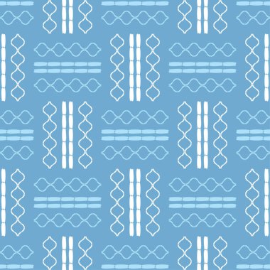 Elle kumandalı tasarım. Etnik boho süsü. Kusursuz bir geçmişi var. Kabile motifi. Web tasarımı veya yazdırma için vektör illüstrasyonu.