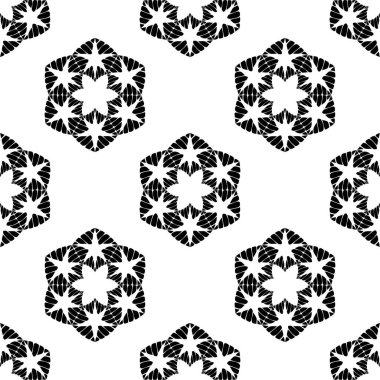 Aztek elementleri. Elle kumandalı tasarım. Etnik boho süsü. Kusursuz bir geçmişi var. Kabile motifi. Web tasarımı veya yazdırma için vektör illüstrasyonu.