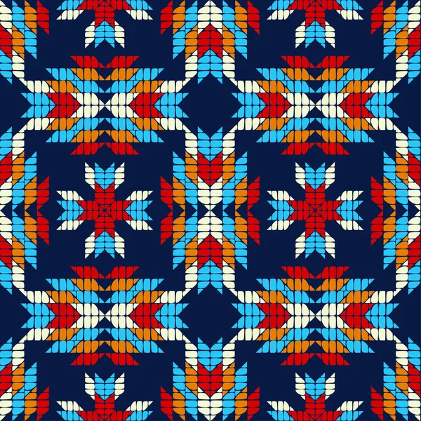 Éléments Aztèques Ornement Boho Ethnique Fond Sans Couture Motif Tribal — Image vectorielle