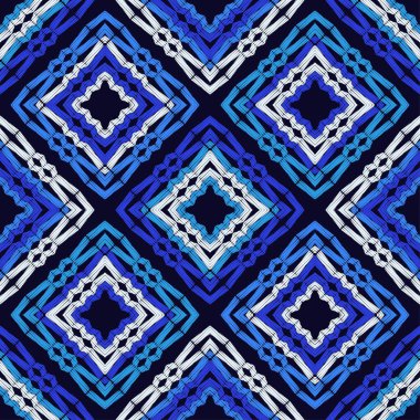 Elle kumandalı tasarım. Etnik boho süsü. Kusursuz bir geçmişi var. Kabile motifi. Web tasarımı veya yazdırma için vektör illüstrasyonu.