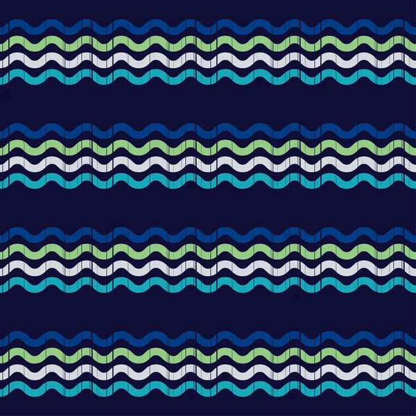 Zigzag Ondas Projeto Com Eclosão Manual Ornamento Étnico Boho Fundo — Vetor de Stock