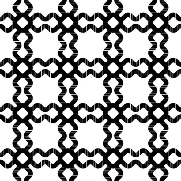 Zigzag Waves Design Manual Hatching Ethnic Boho Ornament Seamless Background — Stock Vector
