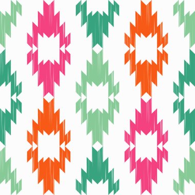 Aztek elementleri. Elle kumandalı tasarım. Etnik boho süsü. Kusursuz bir geçmişi var. Kabile motifi. Web tasarımı veya yazdırma için vektör illüstrasyonu.