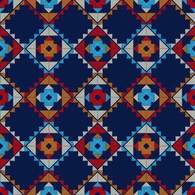 Elle kumandalı tasarım. Etnik boho süsü. Kusursuz bir geçmişi var. Kabile motifi. Web tasarımı veya yazdırma için vektör illüstrasyonu.