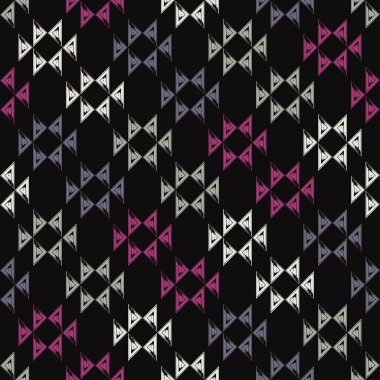 Aztek elementleri. Elle kumandalı tasarım. Etnik boho süsü. Kusursuz bir geçmişi var. Kabile motifi. Web tasarımı veya yazdırma için vektör illüstrasyonu.