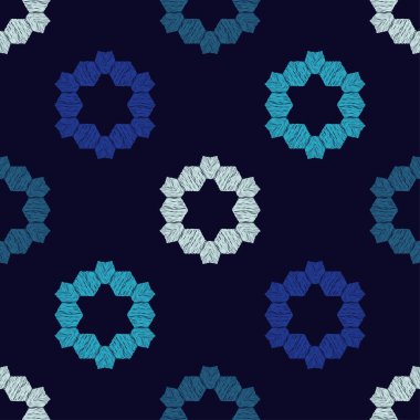 Altıgenler. Elle kumandalı tasarım. Etnik boho süsü. Kusursuz bir geçmişi var. Kabile motifi. Web tasarımı veya yazdırma için vektör illüstrasyonu.