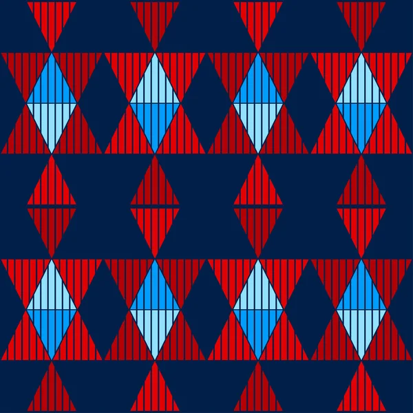 Éléments Aztèques Triangles Rayés Ornement Boho Ethnique Fond Sans Couture — Image vectorielle